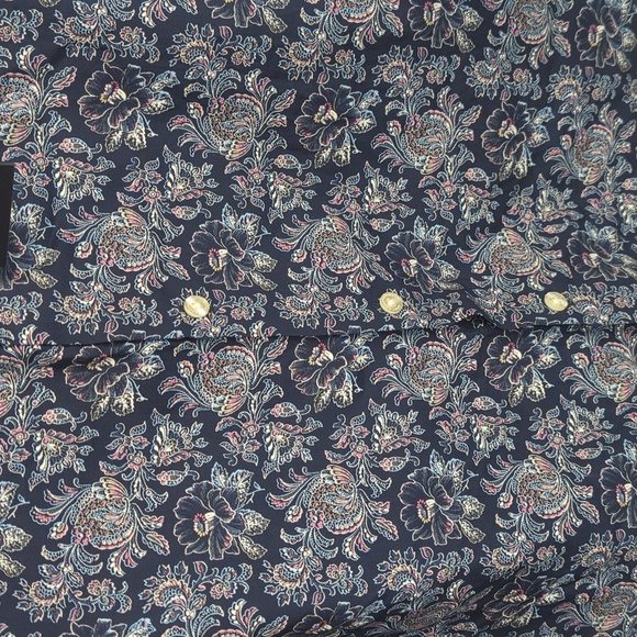 Hart Schaffner Marx Midnight Floral Long Sleeve Button-Down Shirt Mens Small NWT - Picture 3 of 8